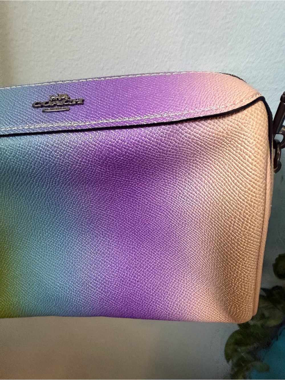 COACH Bennett Crossbody Ombre 91456 Multicolor Rainbow Leather Purse Bag Rare - Picture 3 of 15